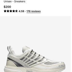 Salomon White and Silver Sneakers woman’s 7